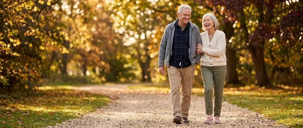 Senioren geniessen den Alltag mit bequemen Schuhen